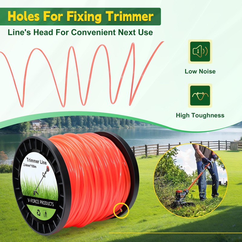 UCINNOVATE String Trimmer Line, 1 Spool Round Weed Eater String