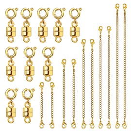 Evnlo Evnlo Necklace Extender and Magnetic Necklace Clasp,Gold Chain Extenders for Necklaces Bracelet Jewelry