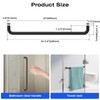 Ranbo Glass Shower Door Towel Bar 24 Inch Stainless Steel