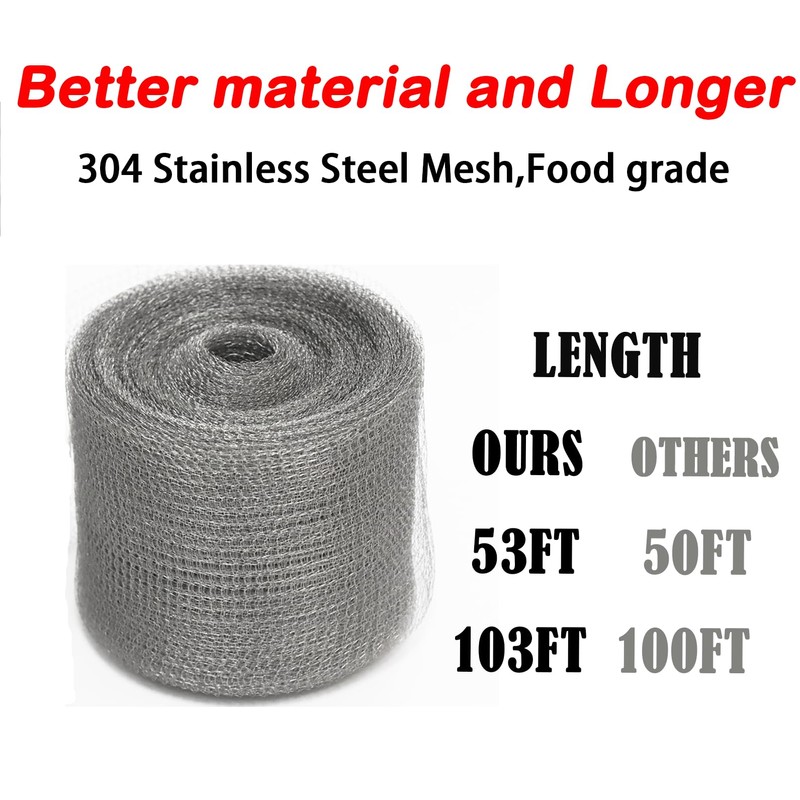 Wire Mesh for Mice Control 5 in X 32Ft,Upgraded Steel