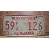Vintage 1980 ALABAMA License Plate Antique Car Tag