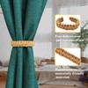 Curtain Tiebacks Aluminum Alloy Spring Design Curtain Holdback Leaf Carving