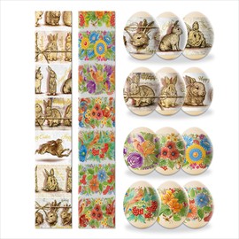 Egg Wraps Easter Set for Pysanky 14 Pcs - Traditional Easter Egg Wraps Ukrainian - Thermo Heat Egg Sleeves Easter with Patterns - Orthodox/Slavic Easter Egg Shrink Wrappers