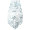 ALAZA Double-Sided Silver Snowflakes Winter Christmas Table Runner 14x108 Inches