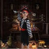 SPUNICOS Children's Pirate Costume with Pirate Hat,Eyepatch,Pirate Cutlass Kids Small(4-6)