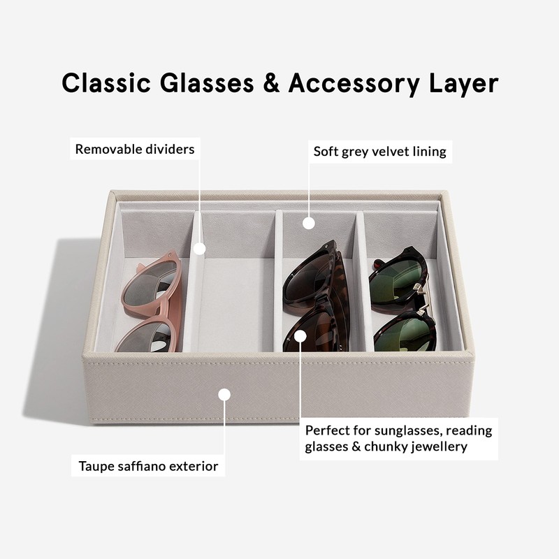Stackers Taupe Classic Medium Jewellery Box Sunglasses Layer