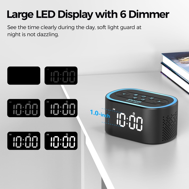 Reacher Digital Alarm Clock & White Noise Sound Machine, 21