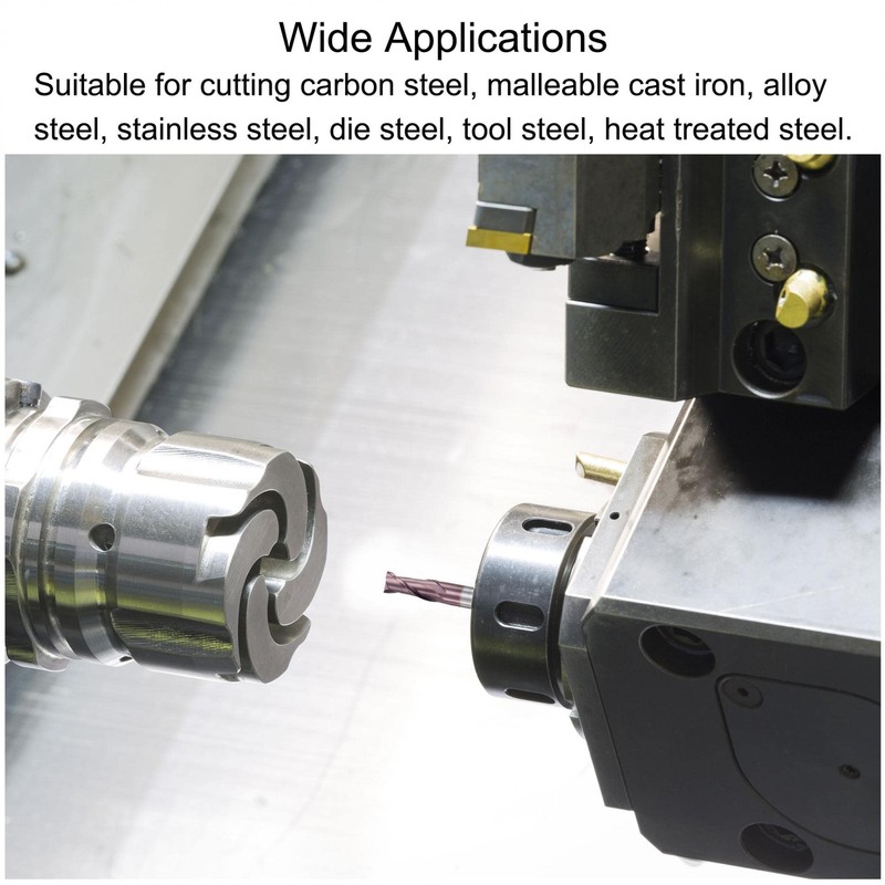 sourcing map Square Nose End Mill, 6mm Tip Dia Solid