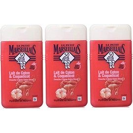 Le Petit Marseillais Duschgel mit Baumwollmilch und Mohn 3x250 ml aus Frankreich