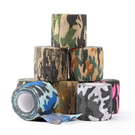 Cohesive Bandage Wrap 2'' x 5Yards, Keilend Tattoo Grip Tape, Self Adherent Bandage for Ankle Sprains, Wrist Swelling &Tattoo，Camo