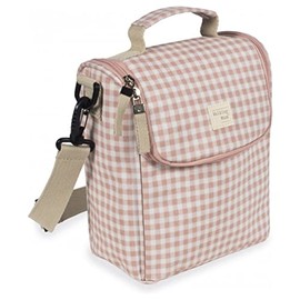 Walking Mum. i Love Vichy Thermal Baby Food Bag Large Capacity Versatile Design with Short Handle and Shoulder Strap Pink 26 x 23 x 12 cm Rose Contemporary