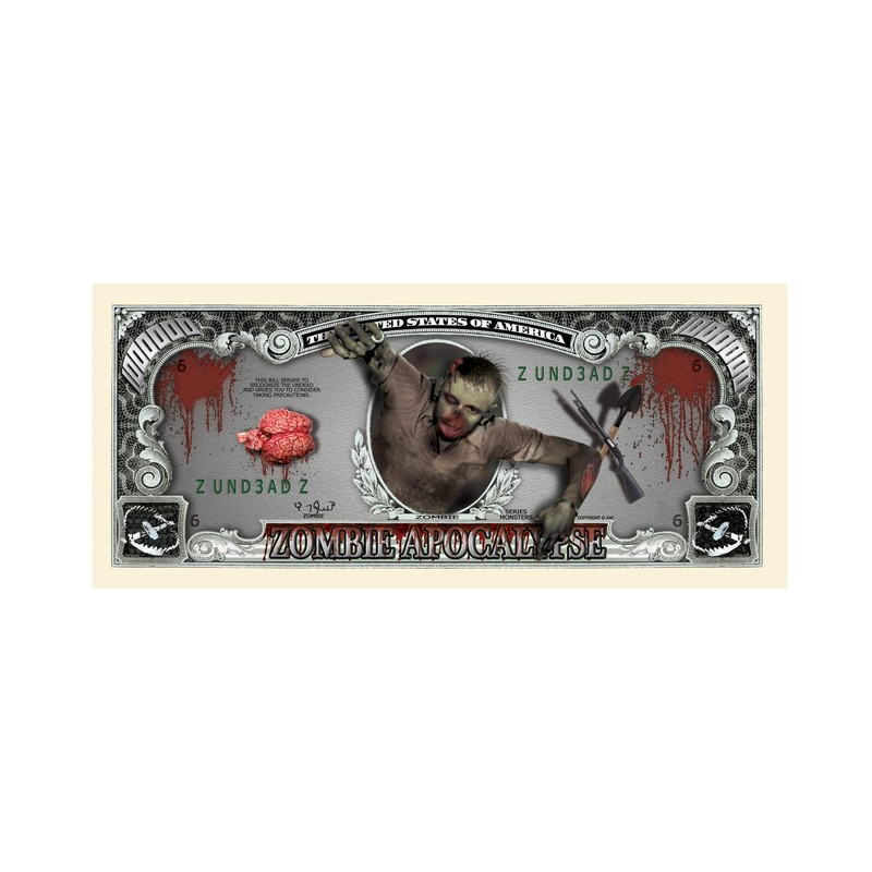 American Art Classics Zombie Million Dollar Bill in Currency Bill