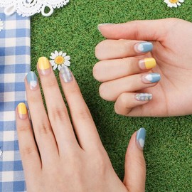Mallang Nail Gel Nail Patch Daisy Picnic Nail Sticker / 말랑네일 젤네일패치 데이지피크닉 네일스티커