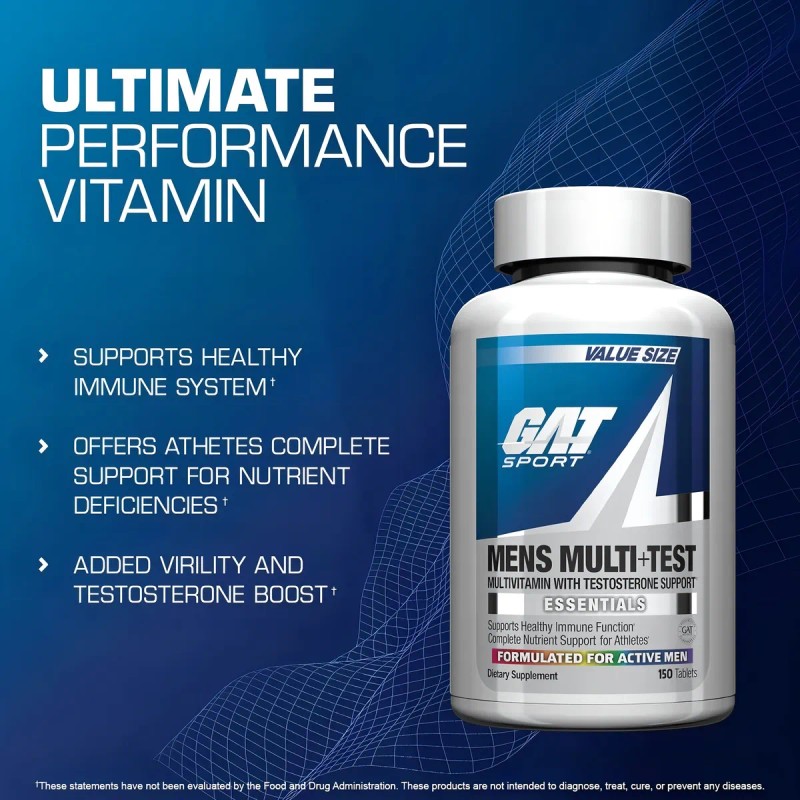 Gat Mens Multi Test Multivitaminico Testoterone Tabletas Sabor