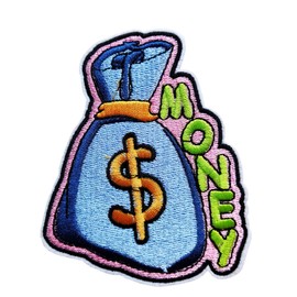 Funny Embroidered Patch for Backpack Purse Iron on Sew on US Dollar American Purse Emblem Applique Repair Patch Accessories for Clothes Jackets Jeans