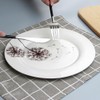 IQCWOOD Ceramic Dinner Plates Set of 6, 10.5 inch White