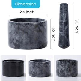 Fasolahome Pill Crusher, Mini Marble and Pestle, Pill Crusher Grinder Fine Powder, Arthritic Hands Pill Grinder (Marble Pill Grinder Only)