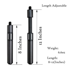 CUEDESG Carbon Fiber Pool Cue Extension,Length Adjustable(8~12 Inches)