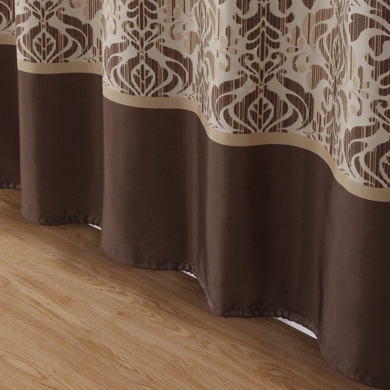MVSUTA Sterling Farmhouse Brown Waterproof Polyester Fabric Chocolate Vintage Printed