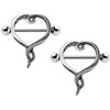 Pierced Owl Stainless Steel Octopus Tentacle Heart Nipple Shields, Sold