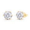 SAVEARTH DIAMONDS Moissanite Stud Earrings 2ct 925 Sterling Silver Gold