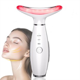 Facial Massager Tool, Skin Care and Double Chin Neck Massage, Face Sculpting Tool with Thermals, Portable Facial Beauty Device, Christmas Gift, Trending Products, Beauty Instrument:_New Black