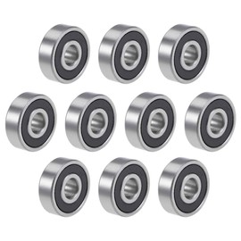 sourcing map 628-2RS Deep Groove Ball Bearings 8mm x 24mm x 8mm Double Sealed Chrome Steel P6(ABEC3) 10pcs