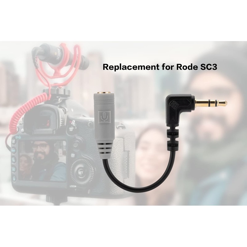 Replacement SC3 Microphone Cable for Rode 3.5mm TRRS to TRS