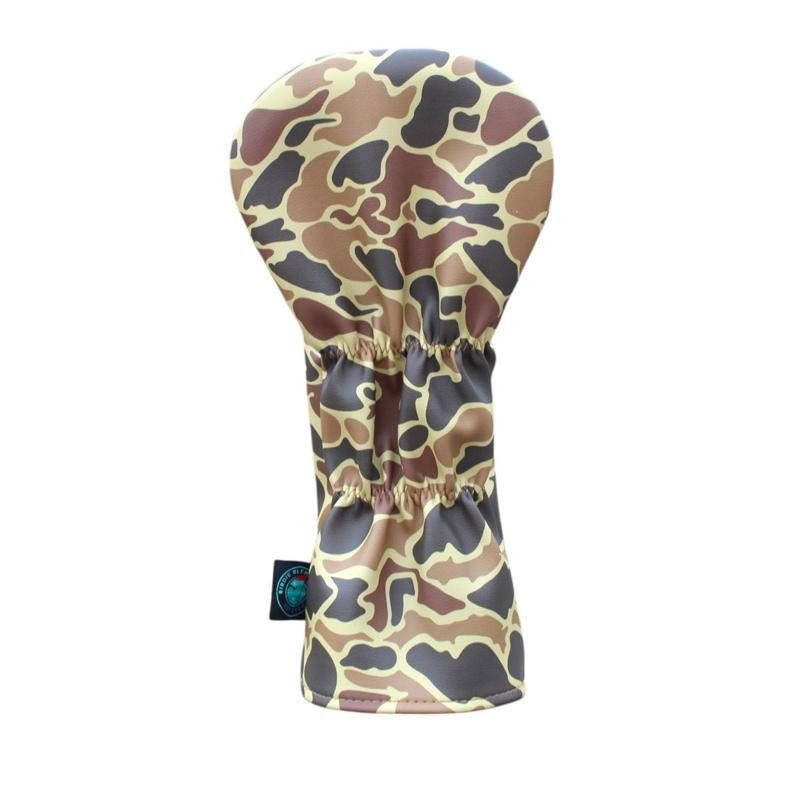 Duck Hunter Camo Golf Headcover - Camouflage Pattern, Black Duck