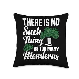 Monstera Plant Support Monstera Live Variegated Monstera Throw Pillow