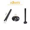 3 Pack Black Pipe Covers, 3 Pieces Pipe Collars, 200mm