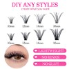 SLSXNL Fluffy Lash Clusters D Curl Individual Lashes 10-16MM 30D