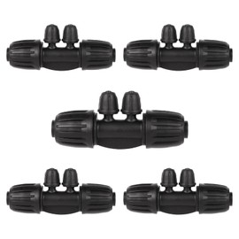 FOGWOWO 1/2 inch to 1/4 inch drip irrigation kits for (1/2 inch ID x 0.60 inch - 0.63 inch OD) 16 mm irrigation pipe, garden hose connector, barbecue tea connection (10 pieces barbecue tea, 4-way)