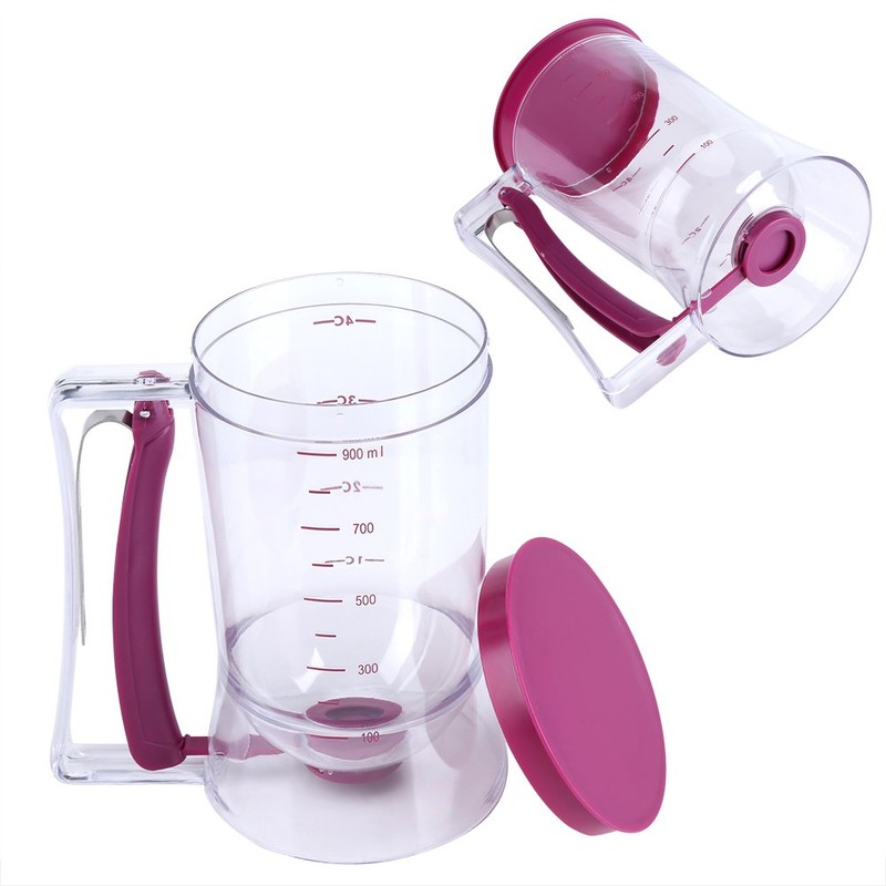 900 ml Cupcake Pancake Dough Dispenser Manual Mix Pastry Jug