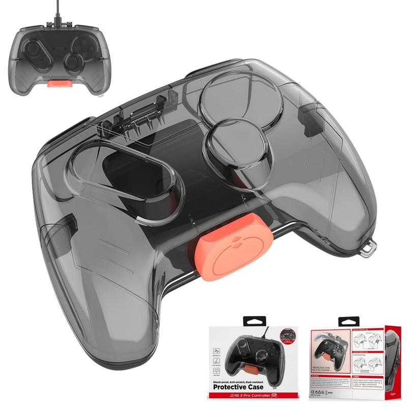 BUPVIOOD 2025新登場 Switch2 Pro ゲームコントローラー用カバー 保護ケース 軽量 耐衝撃 全面保護 防傷