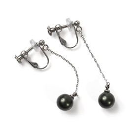 CRANES COLLECTION 5-Year Warranty Japanese-Made Shell Pearl Earrings/Earrings, Metal Allergy Compatible, Pearl, Selectable Size & Color, Repair & Replacement Available, Self-Produced, White, Gray
