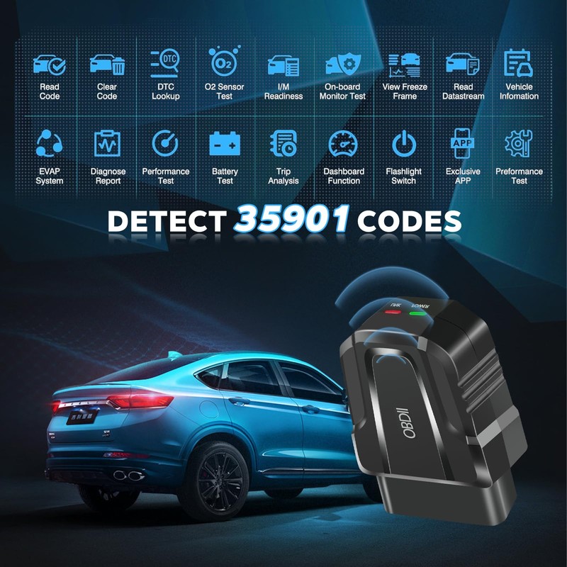 Universal Bluetooth OBD2 Scanner - Advanced Car Diagnostic Tool for