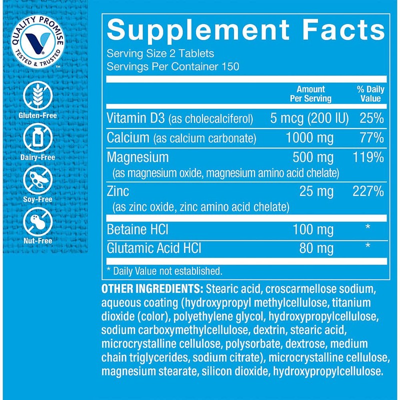 The Vitamin Shoppe Calcium-Magnesium-Zinc with Vitamin D - Bone Immune