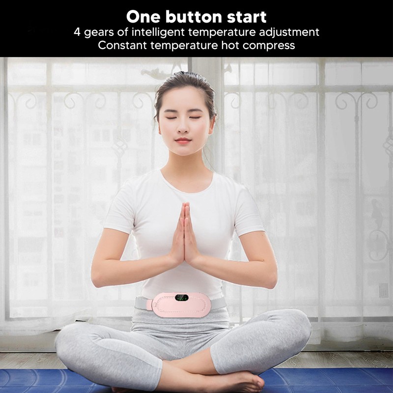 4 Gears Electric Waist Heating Belt USB Vibration Hot Compress