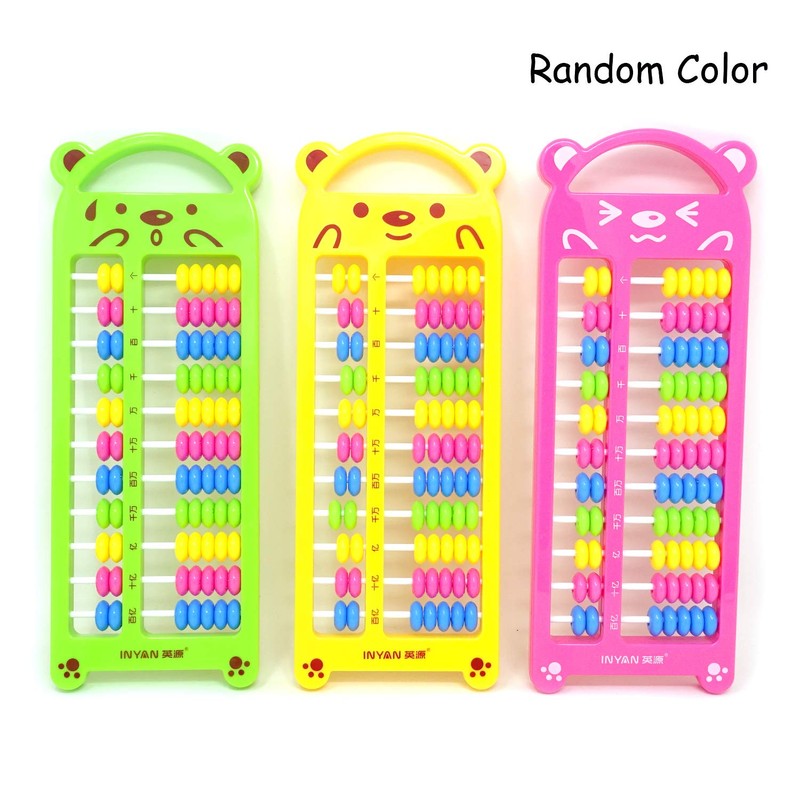 Honbay Cartoon Bear 11 Digits Plastic Chinese Abacus Soroban Arithmetic
