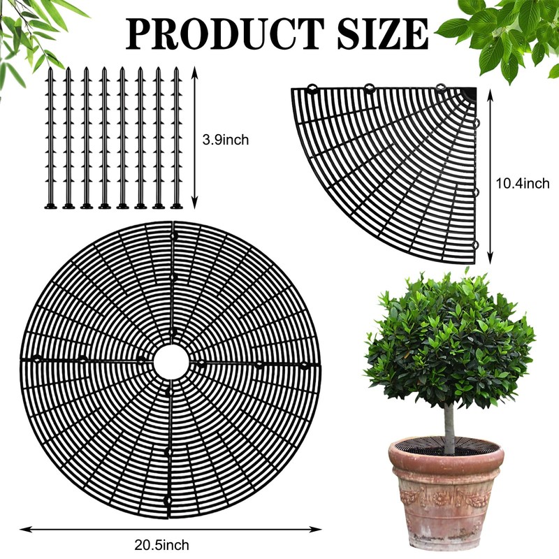 SGYUNQ Plant Pot Grid Soil Protector Covers Cuttable Flower Protector