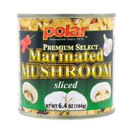 MW Polar Premium Select Sliced Marinated Mushrooms 6.4oz (Pack of 12)