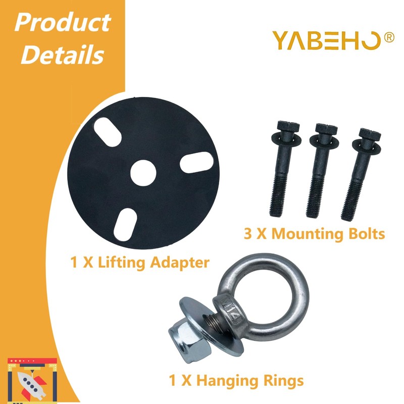 YaBeHo Outboard Engine Lifter Ring Tool with Adapter and Ring