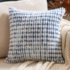 Aeckself Boho Chenille Tufted Pillow Cover 18x18 Inch, Decorative Square