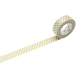 MT Washi Tape MT01D365Z Cinta de Papel de Arroz, Dot Gold 2