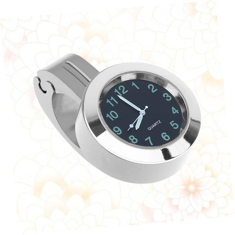 JECOMPRIS 1.25 Inch Motorcycle Handlebar Clock Waterproof Aluminum Digital Car