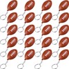 Blulu 20 Pack Mini Foam Football Keychains for Sport Party