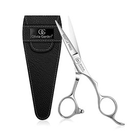 Olivia Garden SilkCut Pro 6.5" Scissors - Ultra Sharp Convex Steel Blades, Slim Design and Shear Case Included