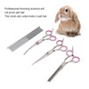 Pet Rabbit Grooming Scissors Stainless Steel Round Tip 4 in
