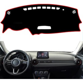 Compatible con Mazda CX-3 CX3 2016-2019, cubierta para salpicadero de coche, tapete antideslizante para salpicadero, tapete negro para salpicadero, interior para autos